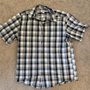 Carhartt Black and White Plaid Button Down Shirt